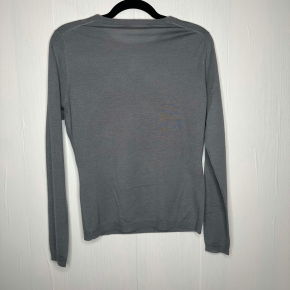 Maria Di Ripabianca Gray Women Crew Neck Cashmere Silk Knit Sweater Size US10 - Picture 5 of 11